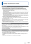 Page 141140   VQT3G90VQT3G90   141
Q&A  Troubleshooting (Continued) 
Usage cautions and notes
Others
Menu not displayed in desired language. 
●Change [Language] setting ( →49).
Camera rattles if shaken. 
●This sound is made by the lens movement and is not a fault.
Red lamp illuminated when pressing shutter button halfway in dark locati\
ons. 
●[AF Assist Lamp] is set to [ON] ( →93).
AF Assist Lamp is not illuminated. 
●[AF Assist Lamp] is set to [OFF].
Camera is hot. 
●Camera may become a little warm during use,...