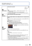 Page 6362   VQT3G90VQT3G90   63
How to select a scene (→61)
Using flash in Scene Modes ( →52)Taking pictures according to the scene 
[Scene Mode] (Continued)
Recording Mode:   
 [My Scene Mode]
You can register a commonly used Scene Mode in   on the mode dial.
After the settings are made, pictures can be taken in the preset Scene M\
ode by simply 
setting the mode dial to 
 .
Set mode dial to /
Use cursor button to select the scene and press [MENU/SET]
(If scene menu is not displayed  →38)
 
■Changing...