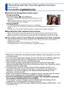 Page 7272   VQT3G90VQT3G90   73
 
Recording with the Face Recognition function 
[Face Recog.]
Recording Mode:        
Default [Face Recog.] setting is [OFF].
When the face pictures are registered, the setting will be [ON] automati\
cally.
 
■How the Face Recognition function works 
During recording 
(When [AF Mode] is  (Face Detection)) • The camera recognizes a registered face and adjusts focus and 
exposure. 
 • When registered faces that have set names are recognized, the  names are displayed (up to 3...