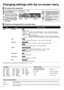 Page 3030
RQT9129
Changing settings with the on-screen menu
On-screen menu operations
1Press [BD/SD] to select “BD/DVD/CD” or “SD”.
2Press [DISPLAY].
3Press [3,4] to select 
the menu and press [1].
4Press [3,4] to select 
the item and press [1].
5Press [3,4] to select 
the setting.≥Depending on the condition of the 
unit (playing, stopped, etc.) and 
disc contents, there may be some 
items that you cannot select or 
change.
≥Some items can be changed by 
pressing [OK].
To exit the on-screen menu
Press...