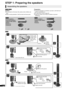 Page 1212
VQT2Q52
STEP 1: Preparing the speakers
[BT735] [BT330]
Caution
≥Do not stand on the base. Be cautious when children are 
near.
≥When carrying speakers, hold the stand and base parts.
Preparation
≥To prevent damage or scratches, lay down a soft cloth and 
perform assembly on it.
≥For wall mount, refer to page 42.
≥Keep the screws out of reach of children to prevent 
swallowing.
[BT735]
[BT330]
Assembling the speakers
[BT735]
2 Front speakers
2 Surround speakers
4 Stands (with cables)
4 Bases
8 Screws...