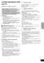 Page 31TV
31
VQT2Q52
Linked operations with 
the TV
(VIERA Link “HDAVI ControlTM”)
Preparation
1Set “VIERA Link” to “On” (>39). 
(The default setting is “On”.)
2Set the “HDAVI Control” operations on the connected 
equipment (e.g., TV).
3Turn on all “HDAVI Control” compatible equipment and 
select this unit’s input channel on the connected TV so that 
the “HDAVI Control” function works properly.
Also when the connection or settings are changed, 
repeat this procedure.
∫Setting the audio link with the TV
With the...