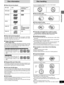 Page 55
Getting started
RQT6183
Disc information
∫Discs that can be played
Disc handling
Do not use irregularly shaped discs, such as heart-shaped.
(These can damage the unit.)
∫How to hold a disc
Do not touch the recorded surface.
∫If the surface is dirtyWipe it with a damp cloth and then wipe dry.
∫If the disc is brought from a cold to a warm
environment, moisture may form on the disc
Wipe with a soft, dry, lint-free cloth before using the disc.
∫Handling precautions≥Do not write on the label side with a...