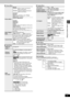 Page 2323
RQT7429
Using on-screen menus
∫Picture Menu
∫Audio Menu∫Display Menu
∫Other Menu
Signal type/data
LPCM/PPCM/ÎDigital/DTS/MPEG: Signal type
kHz(Sampling frequency)/bit/ch(Number of channels)
Picture Mode
Normal
Cinema1: Mellows images and enhances
detail in dark scenes.
Cinema2:Sharpens images and enhances
detail in dark scenes.
Animation
Dynamic
User (Press [ENTER] to select “Picture 
Adjustment”) (‹ below)
Picture Adjustment
Contrast
Brightness
Sharpness
Colour
Gamma (Adjusts the brightness of dark...