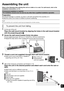 Page 99
Operating Instructions
Assembling the unit
Refer to the following when placing this unit on a table or in a rack. For wall mount, refer to the 
installation instructions. (>21)
Preparation≥To prevent damage or scratches, lay down a soft cloth and perform the assembly on it.
≥ Keep the screws out of reach of children to prevent swallowing.
	≥ Do not hold this unit in one hand to avoid injury by dropping this unit when carrying.
1On the rear of the unit:
Place the wall mount bracket by aligning the holes...