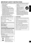 Page 33
Precautions
IMPORTANT SAFETY INSTRUCTIONS
Read these operating instructions carefully before using the unit. Follow the safety instructions on the unit and 
the applicable safety instructions listed below. Keep th ese operating instructions handy for future reference.
1 Read these instructions.
2 Keep these instructions.
3 Heed all warnings.
4 Follow all instructions.
5 Do not use this apparatus near water.
6 Clean only with dry cloth.
7 Do not block any ventilation openings. Install in 
accordance...