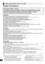 Page 1010
Safety Precautions
WARNINGEnsure that the installation location is strong enough to support long-term use.
≥If its strength becomes insufficient over the course of long-term use, the unit may drop, possibly causing injury.
The installation work should be done by a qualified installation specialist.
≥ Incorrect installation may cause equipment to fall, and personal injury may result.
Include a safety factor when considering the strength of the proposed installation location.
≥ If strength is not...