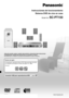 Page 1RQTX0033-MGCP  
Instrucciones de funcionamiento
Sistema DVD de cine en casa
Model No. SC-PT150
Antes de conectar, operar o ajustar este producto, sírvase leer estas instrucciones 
completamente. Guarde este manual para su consulta en el futuro.
Es posible que su unidad no se parezca exactamente a la que se muestra.
Conexión USB para reproductores MP3 página 33
Número de región
El reproductor reproducirá discos DVD-Vídeo que estén marcados 
con etiquetas que tengan el número de región “4” o “ALL”....