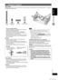 Page 7ENGLISH
7
RQT8043
RQTX0055
GETTING STARTED1
FRONT 
(L, R)
2
SURROUND 
(L, R)
3
CENTER
4
SUBWOOFER
Setup examplePlace the front, center, and surround speakers at approximately the same distance from the seating position. The angles in 
the diagram are approximate.
 Placement of speakers
Main unit
Use only supplied speakers
  Using other speakers can damage the unit, and sound 
quality will be negatively affected.
 Place speakers on  at secure bases. Take proper 
precautions to prevent the speakers from...