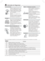 Page 33
 Instruções de Segurança
Níveis deDecibéisExemplos
30 Biblioteca silenciosa, sussurros leves
40 Sala de estar, refrigerador, quarto longe do trânsito
50 Trânsito leve, conversação normal, escritório silencioso
60 Ar condicionado a uma distância de 6 m, máquina de costura
70 Aspirador de pó, secador de cabelo, restaurante ruidoso
80 Tráfego médio de cidade, coletor de lixo, alar me de despertador a uma distância de 60 cm
OS RUÍDOS ABAIXO PODEM SER PERIGOSOS EM CASO DE EXPOSIÇÃO CONSTANTE
90 Metrô,...