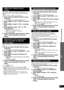 Page 23RQT9471
23
Switching between dual sounds
You can switch between dual sounds of Dolby Digital signals.
1.  Press and hold [–SETUP, OFF] for about 2 seconds.
The setting items are displayed. ( ➜ page 21)
2. Press [
w][
q ] to select “DUAL PRG ” and 
press [OK].
3. Press [ e][
r ] to select the audio and press 
[OK].
MAIN : Main audio    SAP : Sub channel audio output
M+S : Main + Sub channel audio output
Factory setting : MAIN
4. Press [  RETURN] several times to select 
“EXIT ” and press [OK] to ﬁ  nish...