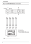 Page 148
Connections
Dual Link HD-SDI (4k2k) connection
LINK B INPUTLINK A  INPUT
AB
CD
LINK A
OUTLINK B
OUTLINK A
OUTLINK B
OUTLINK A
OUTLINK B
OUTLINK A
OUTLINK B
OUT
ABCD
1ch 2ch 3ch 4ch
• Recommended cable
  75  coaxial cable 5C-FB
•  Maximum extended length: 100 m
 *  When using a cable with a length of less than 
100 m and an attenuation of 20 dB at 750 MHz
Hardware with Dual Link HD-SDI output 
capability
Note:
Additional equipment and cables shown are not supplied with this set.
 