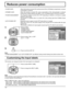 Page 2828
Reduces power consumption
Press to select 
“POWER SAVE”
“STANDBY SAVE”
“POWER MANAGEMENT”
“AUTO POWER OFF”.
Press to select “ON” or “OFF”.
On  Off
Press to exit from SET UP. •  POWER  SAVE:  When this function is turned ON, luminous level of the LCD Display is suppressed, so power 
consumption is reduced.
• STANDBY SAVE:  When this function is turned ON, power consumption of the microcomputer is reduced 
during power supply standby (see page 13-15), so standby power of the set is reduced.
• POWER...