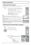 Page 141/2 
Signal 
PC
Off
Standby saveOff
Power managementOff
Auto power offOff
OSD LanguageEnglish (
UK) Component/RGB-in select
RGB
Input label
Power save
Setup 
Screensaver
INPUT MENU  ENTER/ + /  VOL - / 
INPUT MENU ENTER/+/ VOL-/
14
Initial selections
Selecting the On-Screen Menu Language
Press to display the Setup menu.
Press to select the OSD Language.
Press to select your preferred language. Notes:
•  Selecting is also possible by pressing the INPUT button on the unit.
• Input terminal will not be...