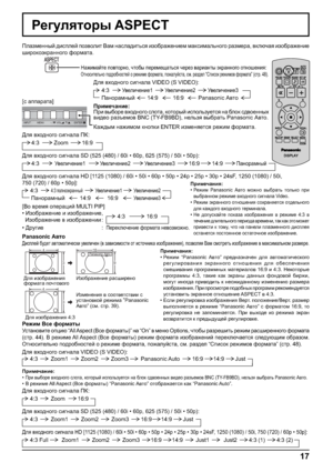 Page 17INPUT MENU ENTER/+/ VOL-/
M\_ebq_gb_1M\_ebq_gb_2
IZghjZfgucPanasonic:\lh
M\_ebq_gb_3
16:9 4:314:9
17
J_]meylhju ASPECT
IeZaf_gguc ^bkie_c iha\hebl ey \oh^gh]h kb]gZeZ HD [1125 (1080) / 60i • 50i • 60p • 50p • 24p • 25p • 30p • 24sF, 1250 (1080) / 50i, 
750 (720) / 60p • 50p]:
4:3iheghwdjZggucM\_ebq_gb_1
14:9 IZghjZfguc
M\_ebq_gb_2
M\_ebq_gb_34:3
16:9...