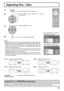 Page 1919
Adjusting Pos. / Size
1Press to display the Pos. /Size menu.
Press to select H-Pos / H-Size / V-Pos / V-Size / 
Clock Phase.
Press to adjust Pos. / Size.
Press to exit from adjust mode.
3 2
Notes:
•  Adjustment details are memorized separately for different input signal formats 
(Adjustments for component signals are memorized for 525 (480) / 60i · 60p, 
625 (575) / 50i · 50p, 1125 (1080) / 60i · 50i · 24p · 25p · 30p · 24sF, 1250 
(1080) / 50i, 750 (720) / 60p · 50p each, and RGB/PC/Digital signals...