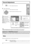 Page 2424
Sound Adjustment
1
Press to display the Sound menu.
Press to select the menu to adjust.
Select the desired level by listening to the sound.
Mute
Useful when answering the phone or receiving unexpected visitors.
Press to mute the sound.
Press again to reactivate sound. Sound is also reactivated when power is turned off 
or volume level is changed. Notes:
•  Press the SURROUND button to directly turn the surround effect On and Off. (see page 14)
•  Bass, Mid, Treble and Surround settings are memorized...