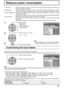 Page 3131
1/2
PC
Off
Standby saveOff
Power management
Off
Auto power off
Off
OSD Language
English (
UK) Component/RGB-in select
RGB
Input labelSignal
Power save
Setup
1/2
PC
Off
Standby saveOn
Power management
Off
Auto power off
Off
OSD Language
English (
UK) Component/RGB-in select
RGB
Input labelSignal
Power save
Setup
Reduces power consumption
Press to select 
“Power save”
“Standby save”
“Power management”
“Auto power off”.
Press to select “On” or “Off”.
On  Off
Press to exit from Setup. • Power save:  When...