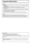 Page 33
Important Safety Notice
Trademark Credits
•  VGA is a trademark of International Business Machines Corporation.
•  Macintosh is a registered trademark of Apple Computer, USA.
•  S-VGA is a registered trademark of the video Electronics Standard Association.
  Even if no special notation has been made of company or product trademarks, these trademarks have been 
fully respected.
Note:
Do not allow a still picture to be displayed for an extended period, as this can cause a permanent image retention 
to...