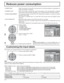 Page 3232
Reduces power consumption
Press to select 
“POWER SAVE”
“STANDBY SAVE”
“POWER MANAGEMENT”
“AUTO POWER OFF”.
Press to select “ON” or “OFF”.
On  Off
Press to exit from SET UP. • POWER SAVE:  When this function is turned ON, luminous level of the Plasma Display is suppressed, so 
power consumption is reduced.
• STANDBY SAVE:  When this function is turned ON, power consumption of the microcomputer is reduced 
during power supply standby (see page 13-15), so standby power of the set is reduced.
• POWER...