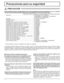 Page 566
Precauciones para su seguridad
Esta la pantalla de plasma puede utilizarse sólo con los siguientes accesorios opcionales. El uso con cualquier
otro tipo de accesorios opcionales puede causar inestabilidad y terminar provocando daños.
(Matsushita Electric Industrial Co., Ltd. fabrica todos los accesorios siguientes.)
• Altavoces .............................................................................. TY-SP37P8W-K  (TH-37PH9UK),
     TY-SP42P8W-K (TH-42PS9UK, TH-42PH9UK),
     TY-SP50P8W-K...