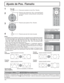 Page 7020
Ajuste de Pos. /Tamaño
NormalNormalizar
Pos. /Tamaño
Posición vertical Pos. horizontal
Tamaño verticalTamaño horizontal
Fase de reloj
0
0
0
0
0
1Pulse para visualizar el menú Pos. /Tamaño.
Presione para seleccionar “Pos. horizontal/Tamaño 
horizontal/ Posición vertical/Tamaño vertical/Fase 
de reloj”.
Presione para ajustar la Pos. /Tamaño.
Presione para salir del modo de ajuste.
Durante los de señal de entrada “AV
(Video S)”, “Componente” y “DVI”.
Durante los de señal de entrada
“RGB/PC”.
3 2
Notas:
•...