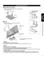 Page 77
Quick Start Guide
 Accessories/Optional Accessory
Accessories
Assembly screws 
(4 of each)
 
A
M5 x 18 (Silver)
B
M5 x 25 (Black)
Poles (2)
LR
L or R is printed at the 
bottom of the poles.
 Base (1)
Attaching the pedestal to TV
■Assembling the pedestal
  Fix securely with assembly screws A. (Total 4 screws)
 
 Tighten screws firmly.
 
A
L
R
Pole Front
Pole
Base
■Set-up
  Carry out work on a horizontal and level surface.
 
 Tighten screws firmly.
 
B
 Fix securely with assembly screws B. 
(Total 4...