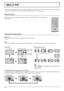 Page 1818
MULTI PIP
You can display two pictures, such as a video image and computer image, in a two-screen display. (Use the remote 
control for this operation. It cannot be performed with the buttons on the main unit.)
MULTI PIP Setup
Set the functions and mode for two-screen display in “MULTI PIP Setup” in the Setup menu.
(see page 34)
Selecting the Display Mode
 Each time this button is pressed, the screen changes.
Note:
The screen changes in the same way when “Display Mode” in “MULTI PIP Setup” is changed....