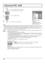 Page 2600
NORMAL NORMALIZE 
AUTO SETUP
POS. /SIZE 
V-POS 
0 
H-POS 
V-SIZE DOT CLOCKH-SIZE 
CLAMP POSITION CLOCK PHASE
1:1 PIXEL MODEOFF
0 0 0 
0 
26
Adjusting POS. /SIZE
1Press to display the POS. /SIZE menu.
Press to select the menu to adjust.
Press to adjust the menu.
Press to exit from adjust mode.
Notes:
•  Adjustment details are memorized separately for different input signal formats. (Adjustments for component signals are 
memorized for 525 (480) / 60i · 60p, 625 (575) / 50i · 50p, 1125 (1080) / 60i ·...