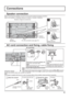 Page 11When using the Wall-hanging bracket (vertical)
Note:
When using the Wall-hanging bracket (vertical) (TY-WK42PV20), use the holes  and  to secure the 
cables. If the clamper is used on the hole , the cables may be caught by the wall-hanging bracket.
11
1
2
Plug the AC cord into the display unit.
Plug the AC cord until it clicks.
Note:
Make sure that the AC cord is locked on 
both the left and right sides.
Connections
Speaker 
terminal (R)Speaker 
terminal (L) When connecting the speakers, be sure to use...