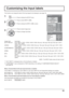 Page 4343
1/2
SIGNALSCREEN SAVEREXTENDED LIFE SETTINGSINPUT LABEL
OFF
STANDBY SAVE
OFF
PC POWER MANAGEMENTON
OSD LANGUAGEENGLISH (
US) COMPONENT/RGB-IN SELECT
RGB
POWER SAVE
SET UP
DVI-D POWER MANAGEMENTOFFNO SIGNAL POWER OFFENABLENO ACTIVITY POWER OFFDISABLE
3D SETTINGSPress to display the SETUP menu.
Press to select INPUT LABEL.
Press to display the INPUT LABEL screen.
Press to select image input.
Press to change input label.1
2
3
SLOT INPUT
VIDEO
INPUT LABEL
COMPONENTHDMIDVI
PC
SLOT INPUT
VIDEO
COMPONENT...