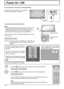 Page 12INPUT MENU ENTER/+/ VOL-/TH-42PS9
Italiano
Español
ENGLISH (US)
Русский
English (UK)
Deutsch
Français
OSD Language
Set Select
PC
16:9
12
Power On / Off
Power Indicator
Remote Control 
Sensor Connecting the plug to the Wall Outlet
Notes:
•  Main plug types vary between countries. The power plug shown 
at right may, therefore, not be the type ﬁ tted to your set.
• When disconnecting the AC cord, be absolutely sure to 
disconnect the AC cord plug at the socket outlet ﬁ rst.
Press the Power switch on the...