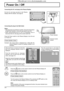 Page 12INPUT MENU ENTER/+/ VOL-/TH-42PS9
Italiano
Español
ENGLISH (US)
Русский
English (UK)
Deutsch
Français
OSD Language
Set Select
PC
16:9
12
Power On / Off
Power Indicator
Remote Control 
Sensor Connecting the plug to the Wall Outlet
Notes:
•  Main plug types vary between countries. The power plug shown 
at right may, therefore, not be the type ﬁ tted to your set.
• When disconnecting the AC cord, be absolutely sure to 
disconnect the AC cord plug at the socket outlet ﬁ rst.
Press the Power switch on the...