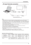 Page 9AUDIO 
PC IN 
9
Connections
1
6 7 8 3
9 4 5
10
15 14 13 1211
2
Notes:
•  Computer signals which can be input are those with a horizontal scanning frequency of 15 to 110 kHz and vertical scanning 
frequency of 48 to 120 Hz. (However, the image will not be displayed properly if the signals exceed 1,200 lines.)
• The display resolution is a maximum of 768 × 768 dots (TH-42PH11RK/S), 1,024 × 768 dots (TH-50PH11RK/S) 
when the aspect mode is set to “4:3”, and 1,024 × 768 dots (TH-42PH11RK/S), 1,366 × 768 dots...