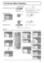 Page 210 
Normal Normalise 
Auto Setup
Pos. /Size 
V-Pos 
0 
H-Pos 
V-Size Dot Clock  H-Size 
Clock Phase 
0 0 0 
0 
1/2 
Signal Screensaver
PC
Off
Standby save
Off
Power management
Off
Auto power off
Off
OSD LanguageEnglish (
UK) Component/RGB-in select
RGB
Input label
Power save
Setup 
2/2 Picture 
Advanced settings  White balance 
Colour Management Normal 
Off 
On 
1/2 Picture 
Normal Normalise Normal 
25 
0 
0 
0 
5  Brightness 
Sharpness  Picture Mode 
Colour  Contrast 
Hue
(Page 34-37)
Screensaver 
Start...