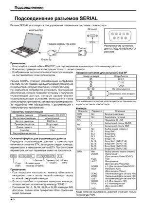 Page 10SERIAL
6789 13452
10
Ih^kh_^bg_gb_ jZat_fh\ SERIAL
Ijbf_qZgby:
•Bkihevamcl_ ijyfhc dZ[_ev RS-232C ^ey ih^kh_^bg_gby dhfivxl_jZ d ieZaf_gghfm ^bkie_x.
•Dhfivxl_j ijb\_^_g gZ beexkljZpbb lhevdh k p_evx ijbf_jZ.
•Bah[jZ`_ggZy ^hihegbl_evgZy ZiiZjZlmjZ b rgmju
g_ ihklZ\eyxlky k wlbf...