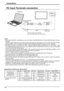 Page 10AUDIO
PC IN
TH-42PS9
10
1
6 7 8 3
9 4 5
10
15 14 13 12 11
2
Notes:
•  Due to space limitations, occasionally you may have trouble connecting Mini D-sub 15P cable with ferrite core to PC input 
Terminal.
•  Computer signals which can be input are those with a horizontal scanning frequency of 15 to 110 kHz and vertical scanning 
frequency of 48 to 120 Hz. (However, the image will not be displayed properly if the signals exceed 1,200 lines.)
• The display resolution is a maximum of 1,440 × 1,080 dots when...