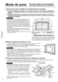 Page 2020
Français
Mode de pose
[Ne jamais utiliser une autre méthode 
que celle spécifiée pour l’installation.]
1.  Assurez-vous de la solidité de l’emplacement de montage
(1)  Le poids de l’applique de fixation au mur est de 7 kg environ. Pour le poids du téléviseur à 
plasma sur l’applique de fixation au mur, veuillez consulter le mode d’emploi du téléviseur à 
plasma.
(2)  Contrôlez la solidité du mur aux 6 points de fixation tels qu’ils sont définis sur le schéma 
dimensionnel de l’applique de fixation au...