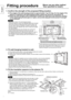 Page 44
English
Fitting procedure
[ Never use any other method 
than specified to install.]
1. Confirm the strength of the proposed fitting location.
(1)  The weight of the wall-hanging bracket is approximately 7 kg (15.4 lbs). For the weight of the 
plasma TV attached to the wall-hanging bracket, please see manual for the plasma TV.
(2)  Check the wall strength at the 6 attachment locations by referring to the dimension drawing 
of the wall-hanging bracket (given at right), and provide adequate reinforcement...