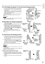 Page 55
English
5
4.  Fit and fasten the plasma TV unit to the wall-hanging bracket.
(1)  Locate the insulation spacers on the top of the plasma TV 
unit into the notch on the top of the wall-hanging bracket, 
and slide down.
(2)  Lift the plasma TV unit a little, insert the bottom insulation 
spacers into the holes on the bottom of the wall-hanging 
bracket, and slide the unit down.
(3)  Attach securely using the included unit fastening screws (1 
each for left and right).
The bolt should be securely...