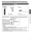 Page 87
Getting started
 Accessories/Optional Accessory
Accessories/Optional Accessory
Accessories
Check you have all the items shown.
  Accessories
Remote Control
Transmitter
 N2QAYB000570
Batteries for the
Remote Control
Transmitter (2)
 AA Battery
Owner’s Manual
Quick Start Guide
Child safety
Product Registration Card (U.S.A.)
  Pedestal TBL5ZX0037
How to assemble (p. 8)
 
Optional AccessoryPlease contact professional installer to purchase the recommended UL qualified 
wall-hanging bracket. For additional...