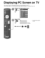 Page 3232
Displaying PC Screen on TV
The screen of the PC connected to the unit can be displayed on the TV.
You can also listen to PC sound with the audio cable connected. To connect PC (p. 55)
Display the Input select menu
Input selectTV12345678
Component 1
Component 2
HDMI 1
HDMI 2
HDMI 3
Video 1
Video 2
9PCAUX
GAME
GAME
GAME
Select “PC”
PC
Displays
PC screen
 Corresponding signals  (p. 60)
■ To return to TV       /  
 