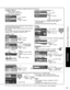 Page 5151
Advanced
 Editing and Setting Channels
Automatically searches and adds available channels to the memory.
 Select “ANT in”    Select Cable or Antenna 
Or select “Not used” (p. 16). 
 Select “Auto program”
CableANT/Cable setupANT in
Auto program
Manual program
Signal meter next
 select
 Select a scanning mode (p. 17)
Auto programAll channels
Analog only
Digital only ok
 select
Settings are made automatically  After the scanning is completed, select “Apply”.(see below ). All previously saved channels are...