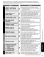 Page 6363
FAQs, etc.
 Frequently Asked Questions
If there is a problem with your TV, please refer to the table below to determine the symptoms, then carry \
out the 
suggested check. If this does not solve the problem, please contact your\
 local Panasonic dealer, quoting the model 
number and serial number (both found on the rear of the TV).
No sound is produced
Sound is unusual
 Are the speakers’ cables connected correctly? (p. 55) Is “Sound Mute” active? (p. 15) Is the volume set to the minimum? Is “TV...