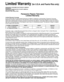 Page 6666
Limited Warranty Coverage
If your product does not work properly because of a defect in materials \
or workmanship, Panasonic Consumer 
Electronics Company (referred to as “the warrantor”) will, for t\
he length of the period indicated on the chart below, 
which starts with the date of original purchase (“Limited Warranty period”), at its option either (a) repair your product 
with new or refurbished parts, or (b) replace it with a new or a refur\
bished product. The decision to repair or replace...