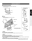 Page 99
Quick Start Guide
 Accessories/Optional Accessory
Accessories
Assembly screws 
(4 of each)
 
A
(for 42”/46”/50”)
  M5 × 18 (Silver)
(for 54”)
  M5 × 25 (Silver)
B
(for 42”/46”/50”)
  M5 × 25 (Black)
(for 54”)
  M5 × 30 (Black)
Poles (2)
LR
  L or R is printed at the 
bottom of the poles.
 Base (1)
(for 42”/46”/50”)
(for 54”)
Attaching the pedestal to TV
■Assembling the pedestal
  Fix securely with assembly screws A. (Total 4 screws)
  Tighten screws firmly.
 
(Image: TBLX0091)
A
L
RPole Front
Pole...