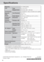 Page 3636
Model No.
LCD Type
Displayed Colors
Touchscreen
Card Standard
Swipe Speed
Resolution
Interface Wireless LAN
Battery Pack
Operating Time*1
Charging Time*1
AC Adaptor*2Input
Output
Power Consumption*3
Environment Operation
Storage
Physical Dimensions
 (W × H × D)
Weight
Specifications
CF-VDW07CRFM
8.4 Type (TFT)
256 colors (800 × 600 dots)
Anti-Reflection, Stylus (included) touch capable
ISO 7811
track 1, 2, 3
304.8 mm/s to 609.6 mm/s {12”/s to 24”/s}
300 × 300 pixel
500 DPI
IEEE802.11b
Li-ion 7.4 V,...