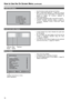 Page 1616
Use the menu to open and set up functions.
 When “FUNCTION DISPLAY” ( Jpage 32) is set to
ON, press any of the FUNCTION1 to FUNCTION5
buttons to display the functions assigned to
FUNCTION buttons.
 This display disappears after 2 seconds of inaction.
 “XXXXX” indicates operating status ( Jpage 34,
“Functions displayed during FUNCTION button
operation”).
 A white skeleton bar meter indicates the audio level
for SDI signals.
 You can switch the level display on/off and set the
number of displayed...