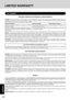 Page 4646
Appendix
PANASONIC COMPUTER AND PERIPHERALS LIMITED WARRANTY
Coverage – Panasonic Canada Inc. (“PCI”) warrants to you, the first end user customer, this computer product (excluding software media), when
purchased from PCI or from a PCI author ized reseller, to be free from defects in materials and workmanship under normal use, subject to the terms
set for th below, during the period of warranty coverage specified.
Remedy – In the event of a warranty claim, contact PCI’s representatives within the...