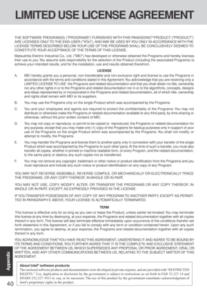 Page 4040
Appendix
YOU MAY NOT REVERSE ASSEMBLE, REVERSE COMPILE, OR MECHANICALLY OR ELECTRONICALLY TRACE
THE PROGRAMS, OR ANY COPY THEREOF, IN WHOLE OR IN PART.
YOU MAY NOT USE, COPY, MODIFY, ALTER, OR TRANSFER THE PROGRAMS OR ANY COPY THEREOF, IN
WHOLE OR IN PART, EXCEPT AS EXPRESSLY PROVIDED IN THE LICENSE.
IF YOU TRANSFER POSSESSION OF ANY COPY OF ANY PROGRAM TO ANOTHER PARTY, EXCEPT AS PERMIT-
TED IN PARAGRAPH E ABOVE, YOUR LICENSE IS AUTOMATICALLY TERMINATED.
This license is effective only for so long as...